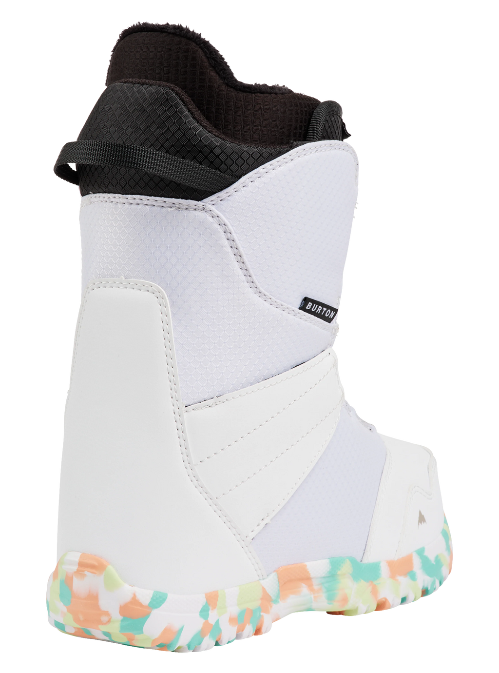 Burton Kids' Smalls BOA Snowboard Boots in White - rear three-quarter