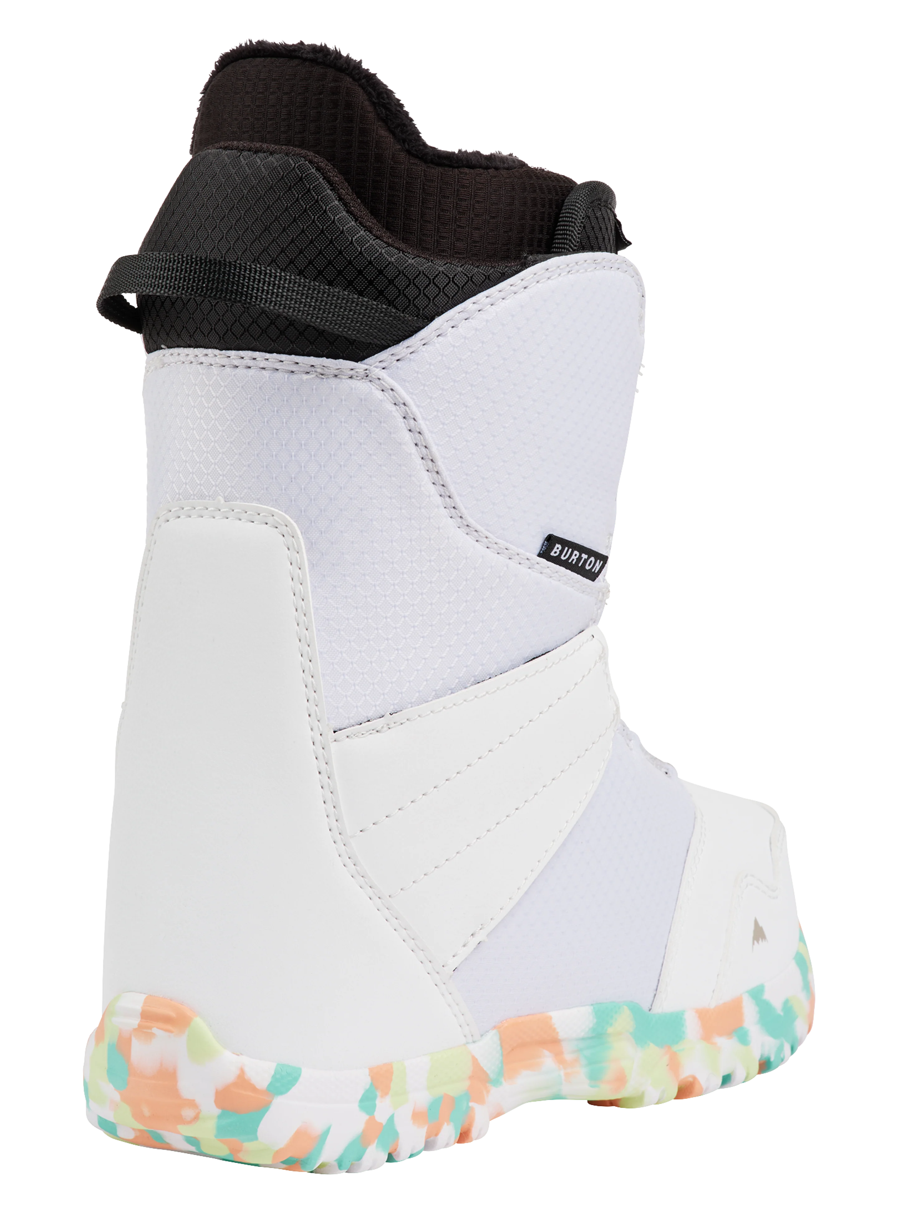 Burton Kids' Smalls BOA Snowboard Boots in White - rear three-quarter