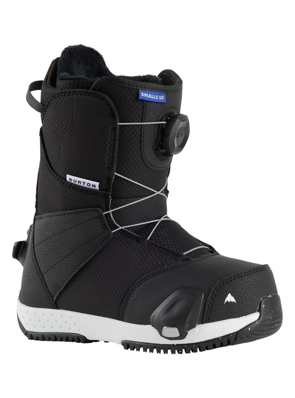 Burton Kids' Smalls Step On Snowboard Boots in Black - outside profile