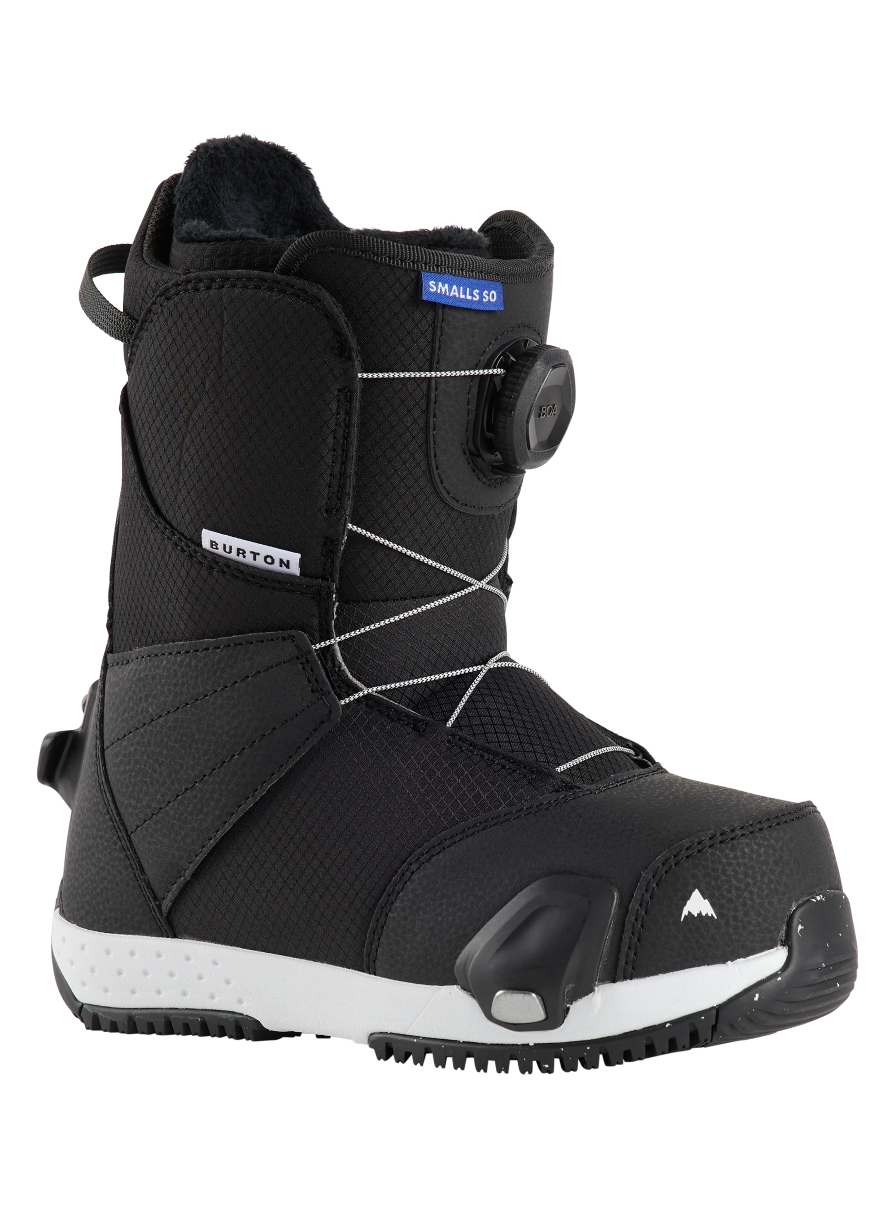 Burton Kids' Smalls Step On Snowboard Boots in Black - outside profile