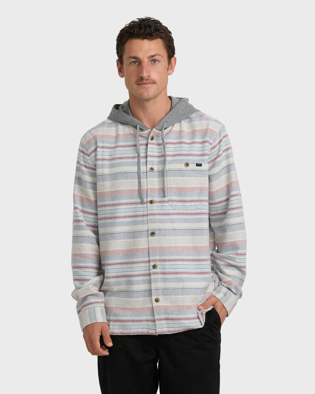 Billabong Baja Long Sleeve Flannel Shirt Off White front