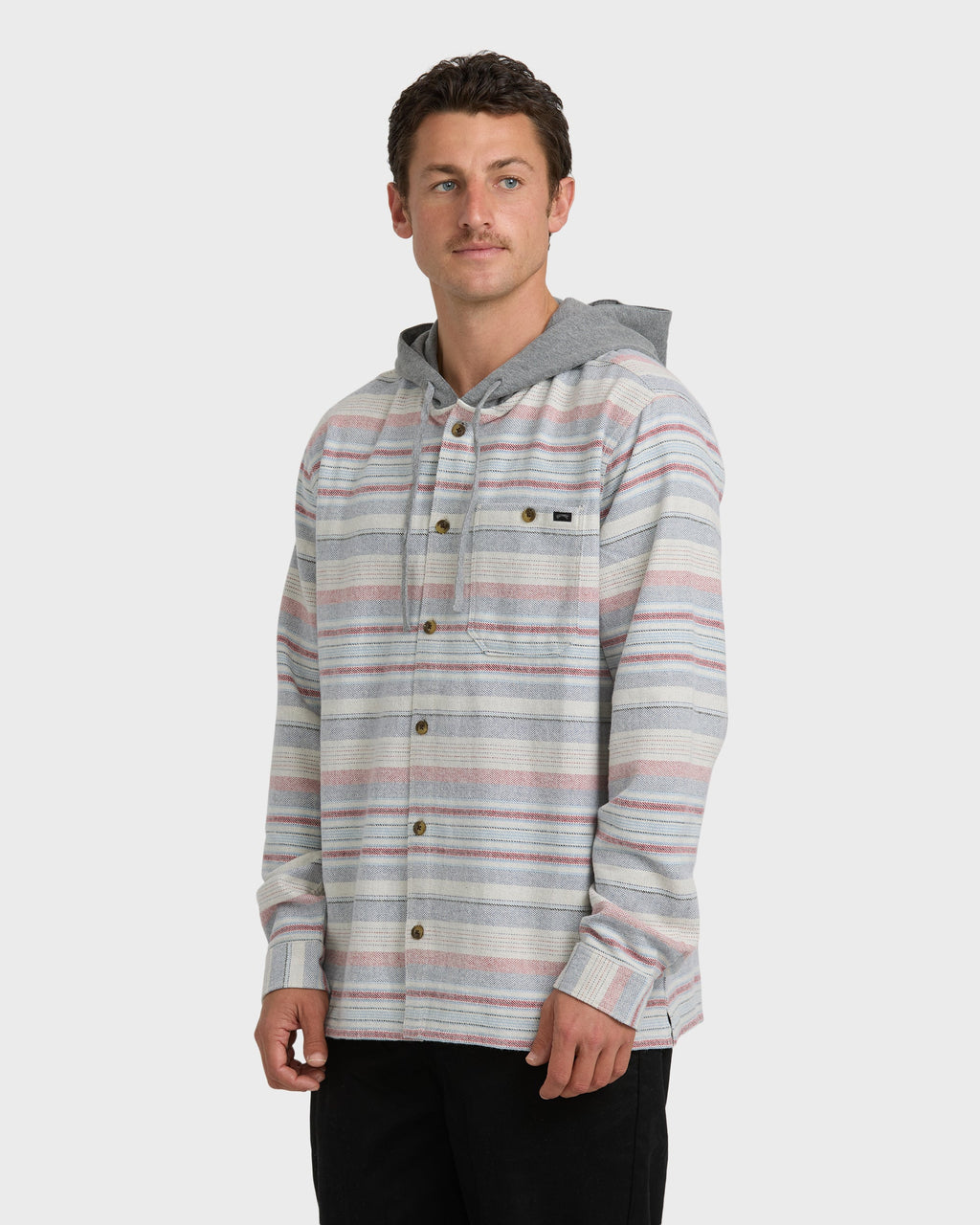 Billabong Baja Long Sleeve Flannel Shirt Off White side