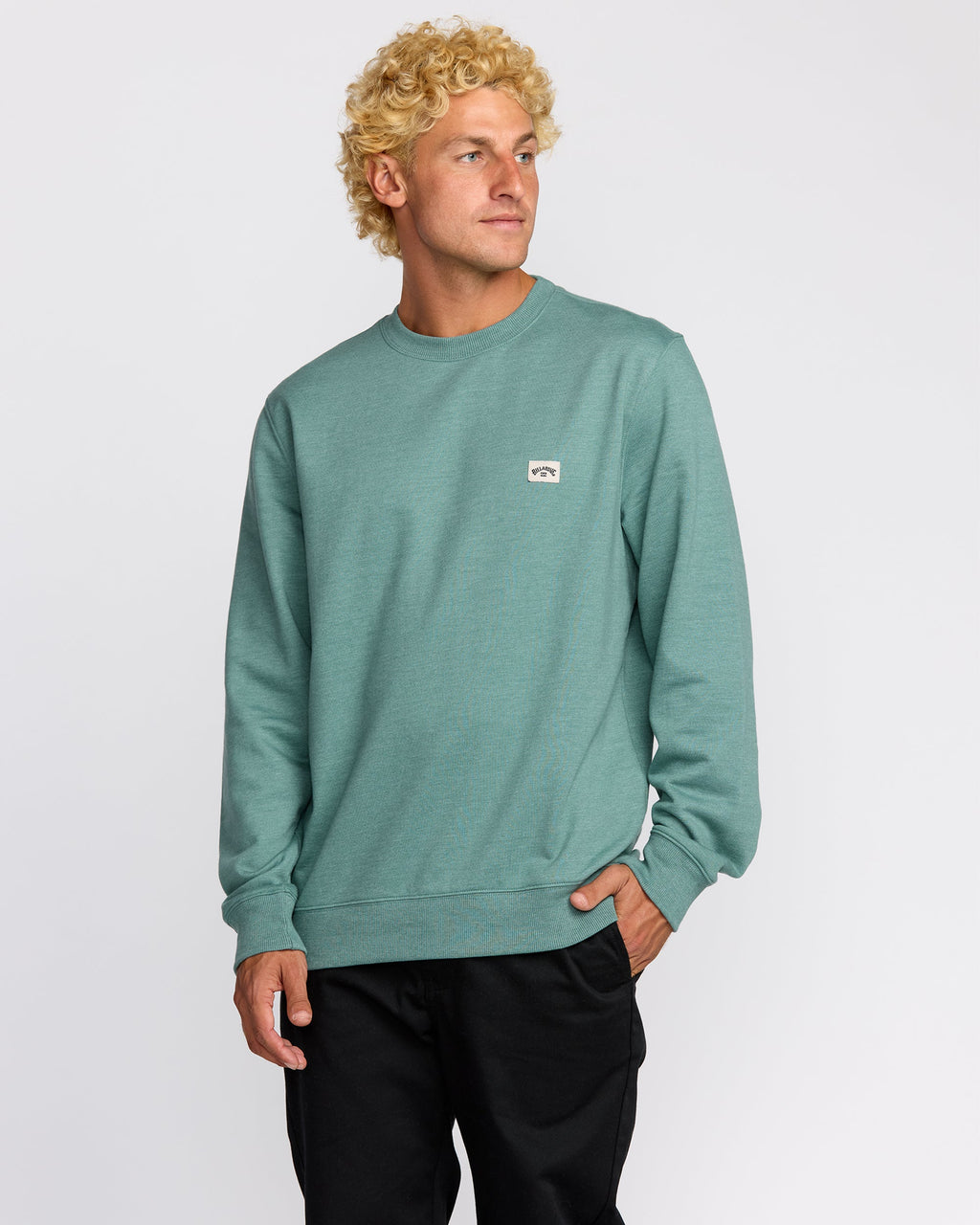 Billabong All Day Crewneck Sweatshirt Sage Green front