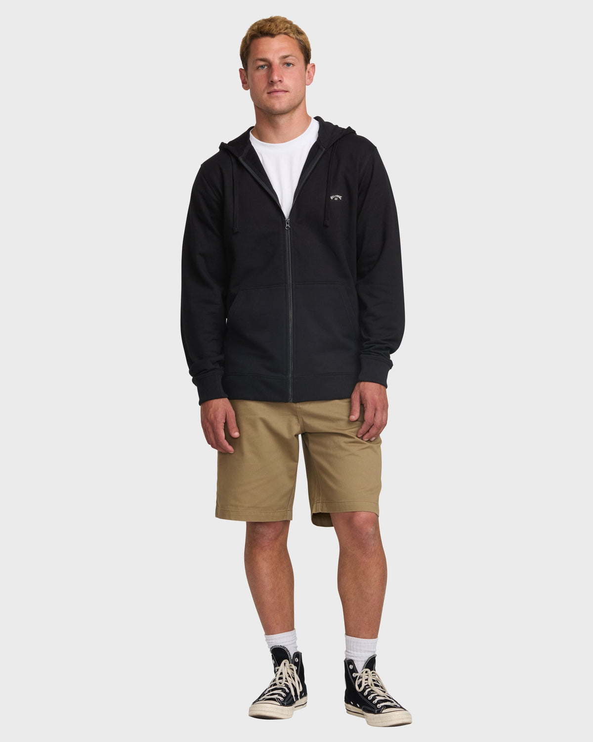Billabong All Day Zip Front Hoodie Black detail