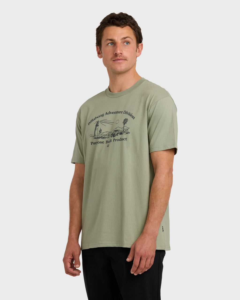 Billabong A/Div Scenic Route Short Sleeve T-Shirt - Seagrass - Detail