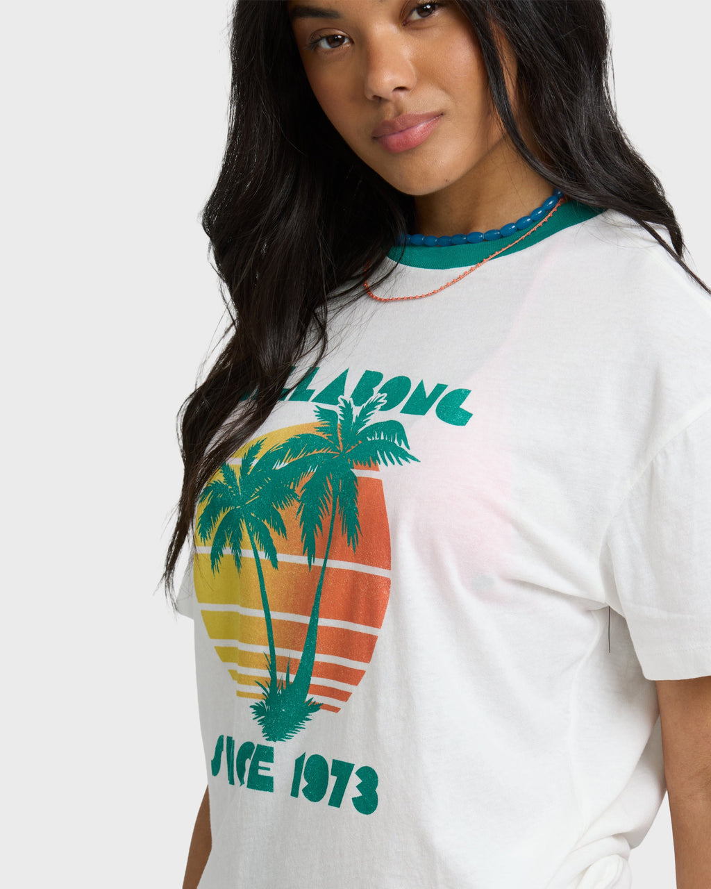 Billabong My Beach Club Tee - Salt Crystal detail