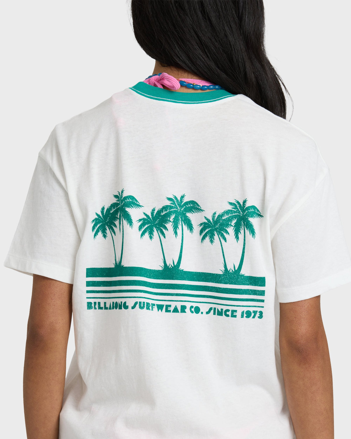 Billabong My Beach Club Tee - Salt Crystal detail