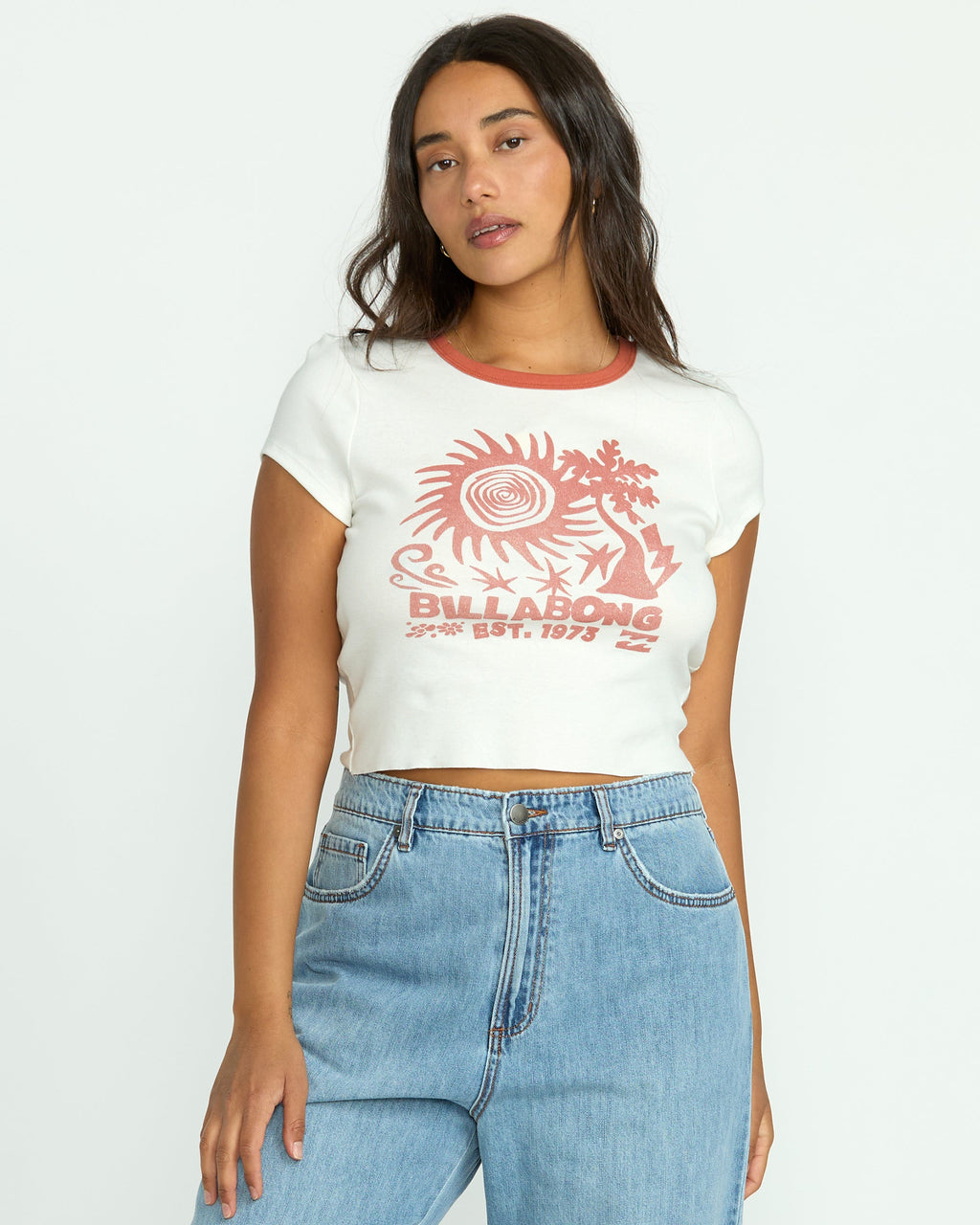 Billabong Women's Electric Feeling Tee - Salt Crystal