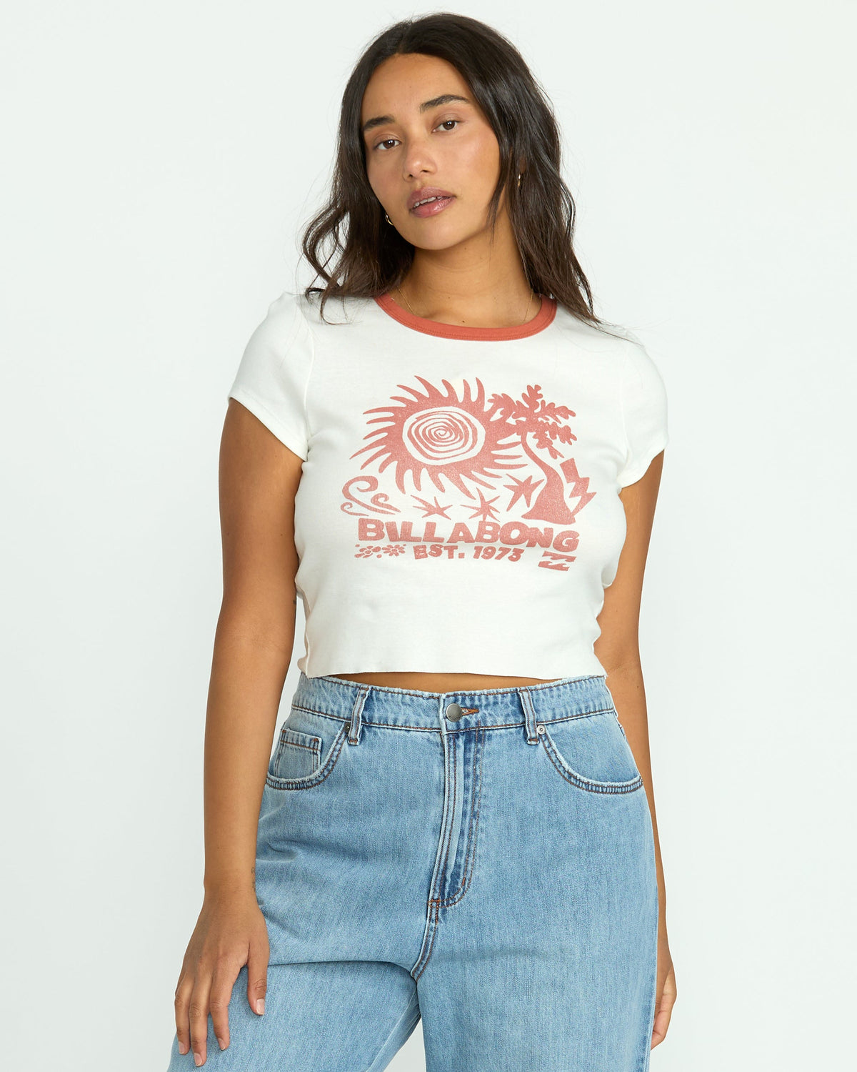 Billabong Women's Electric Feeling Tee - Salt Crystal