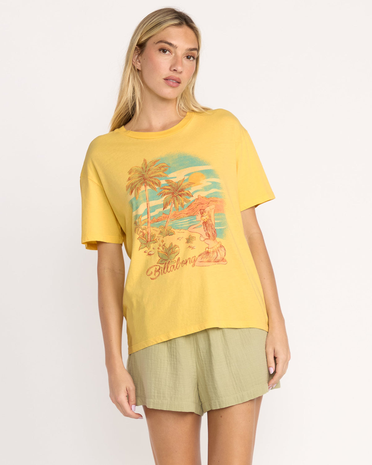 Billabong Women's Trouble In Paradise Tee - Fresh Squeezed - front