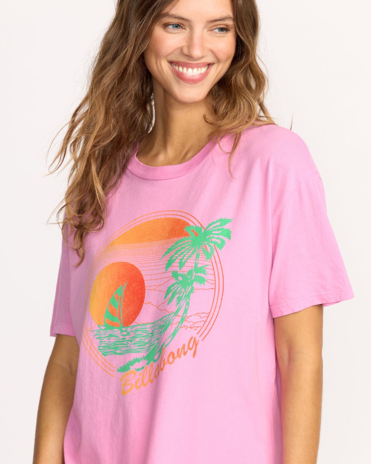 Billabong Women's Bright New Day Tee - Bright Rose