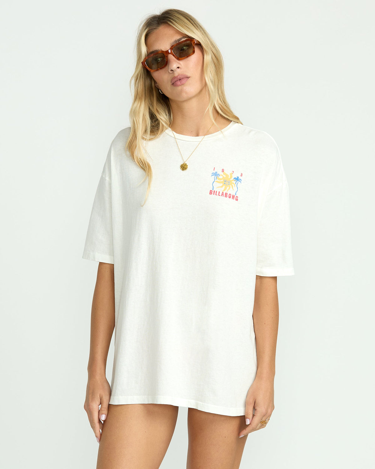 Billabong Women's Hot Haze Tee - Salt Crystal - front