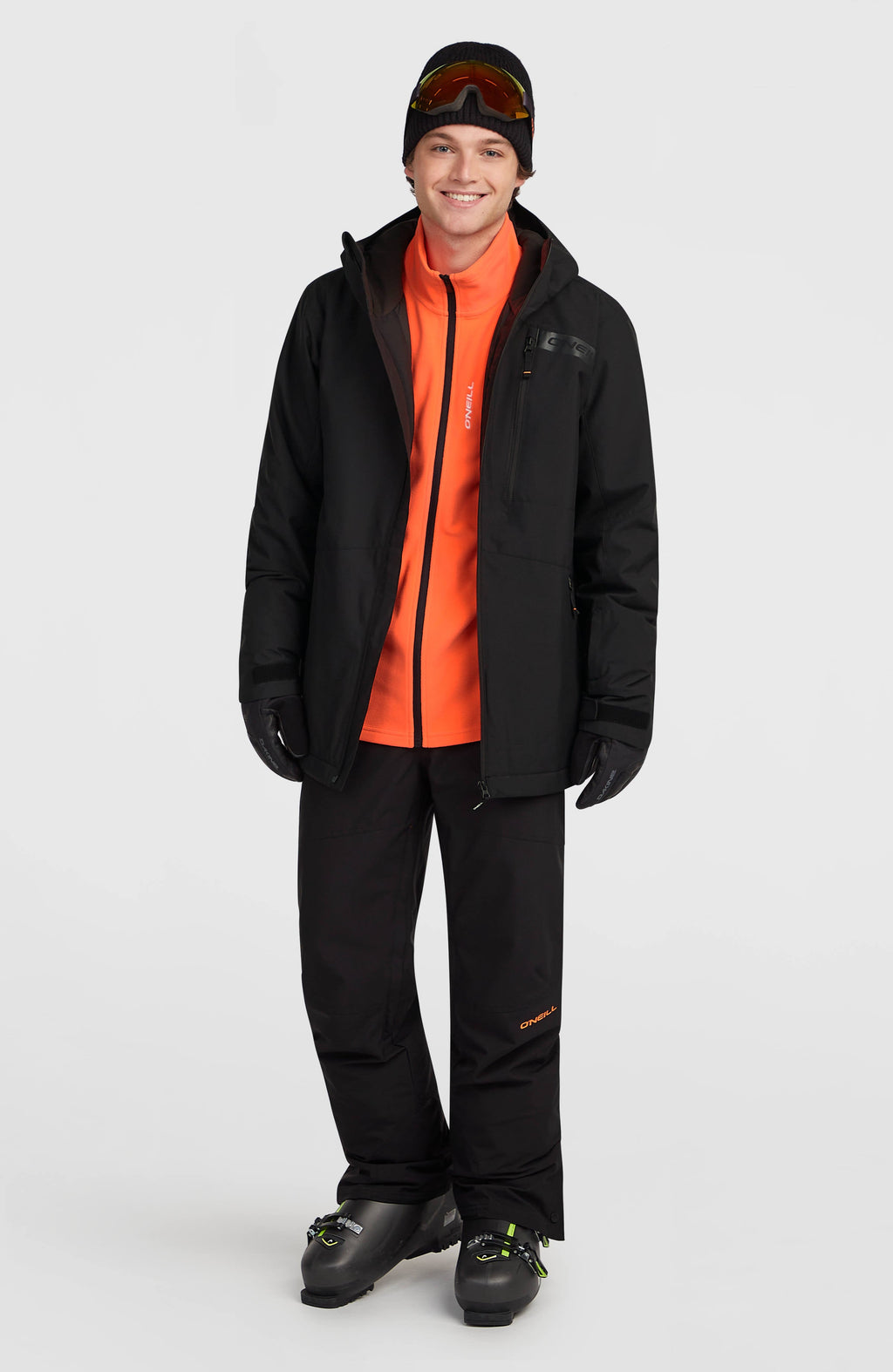 O'Neill Men's FWC'Cruz Snow Jacket - Black Out, full-length view