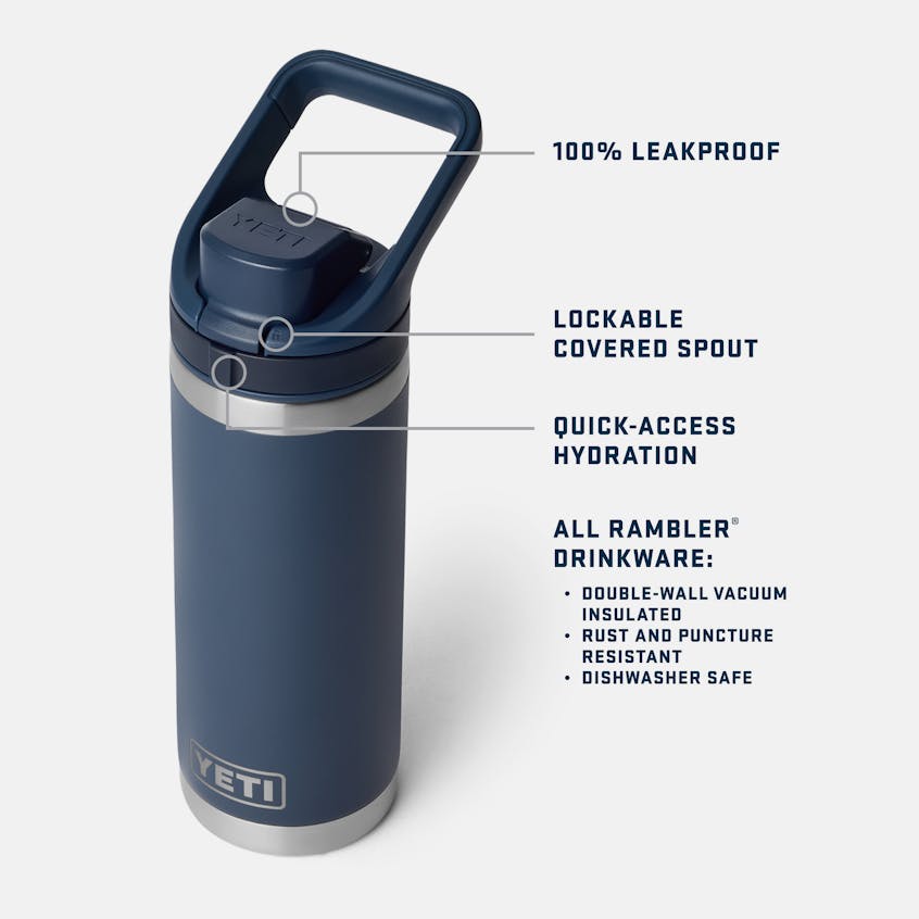 Yeti Rambler 18oz Water Bottle With Flip Chug Cap