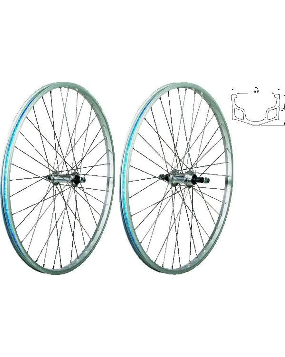 49North 26" Rim & Disc Rear Wheel (Freewheel/Nutted)