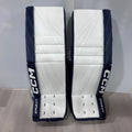 CCM EFLEX 7 TC Senior Goalie Pads - WHITE/NAVY, front view