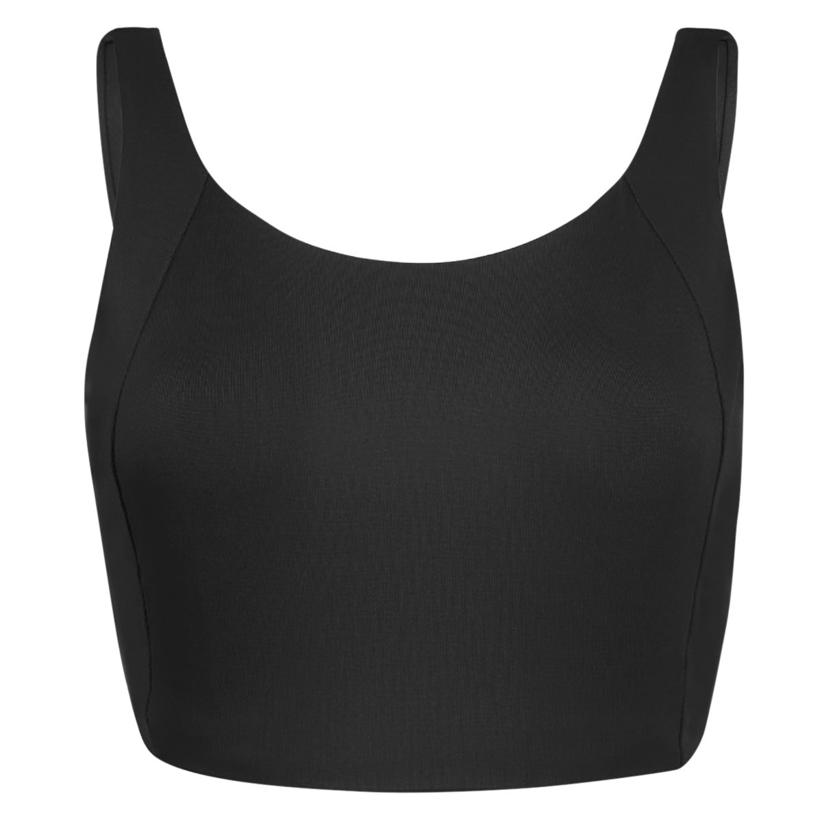 FWD Women's High Neck Swim Top, Jet Black, front