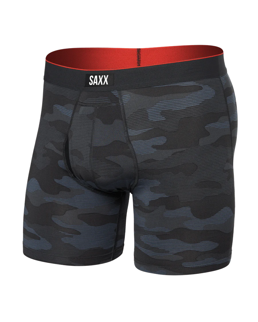 Multi-Sport Mesh Boxer Brief - Remote Camo Faded Black
