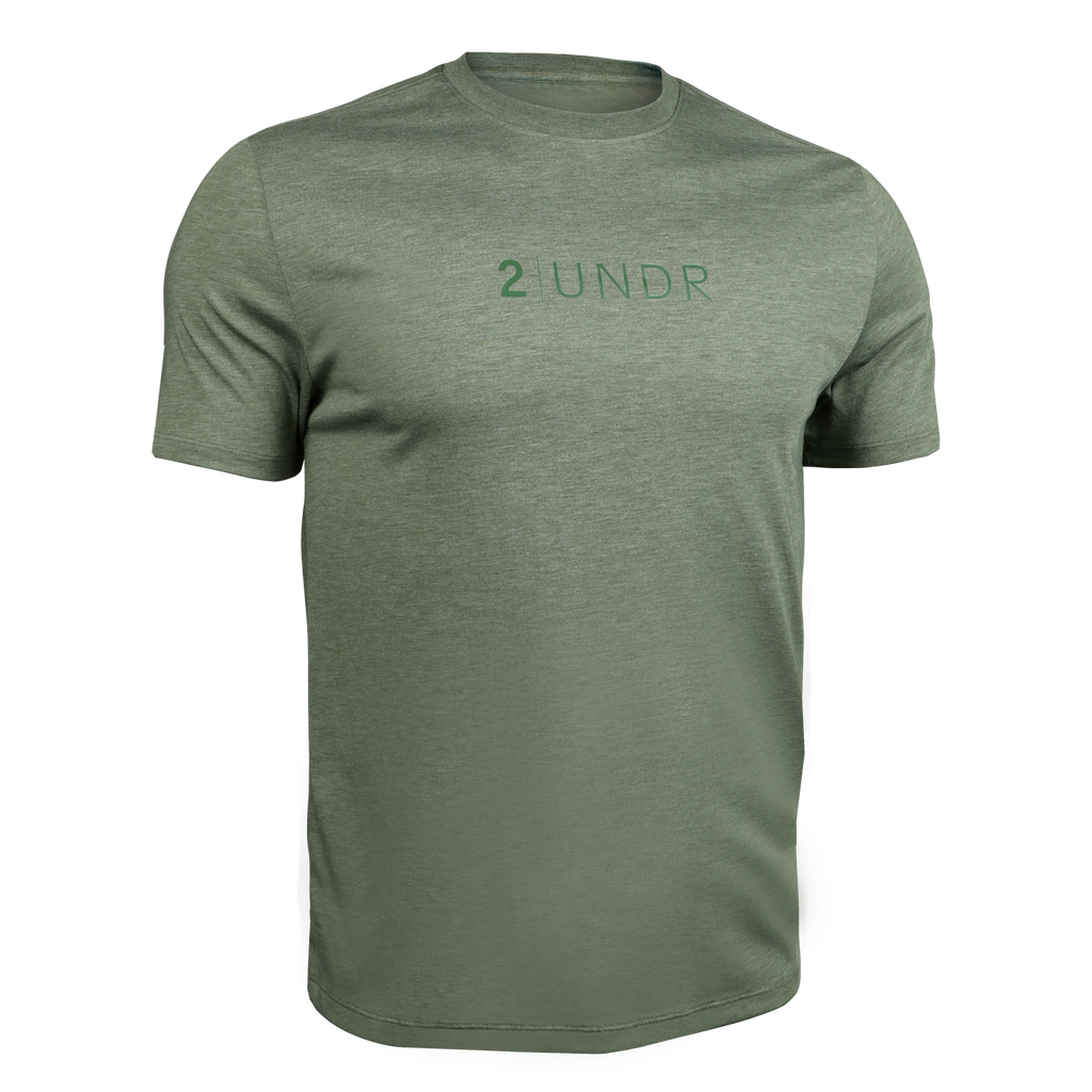 2UNDR All Day Crew Tee - Green front