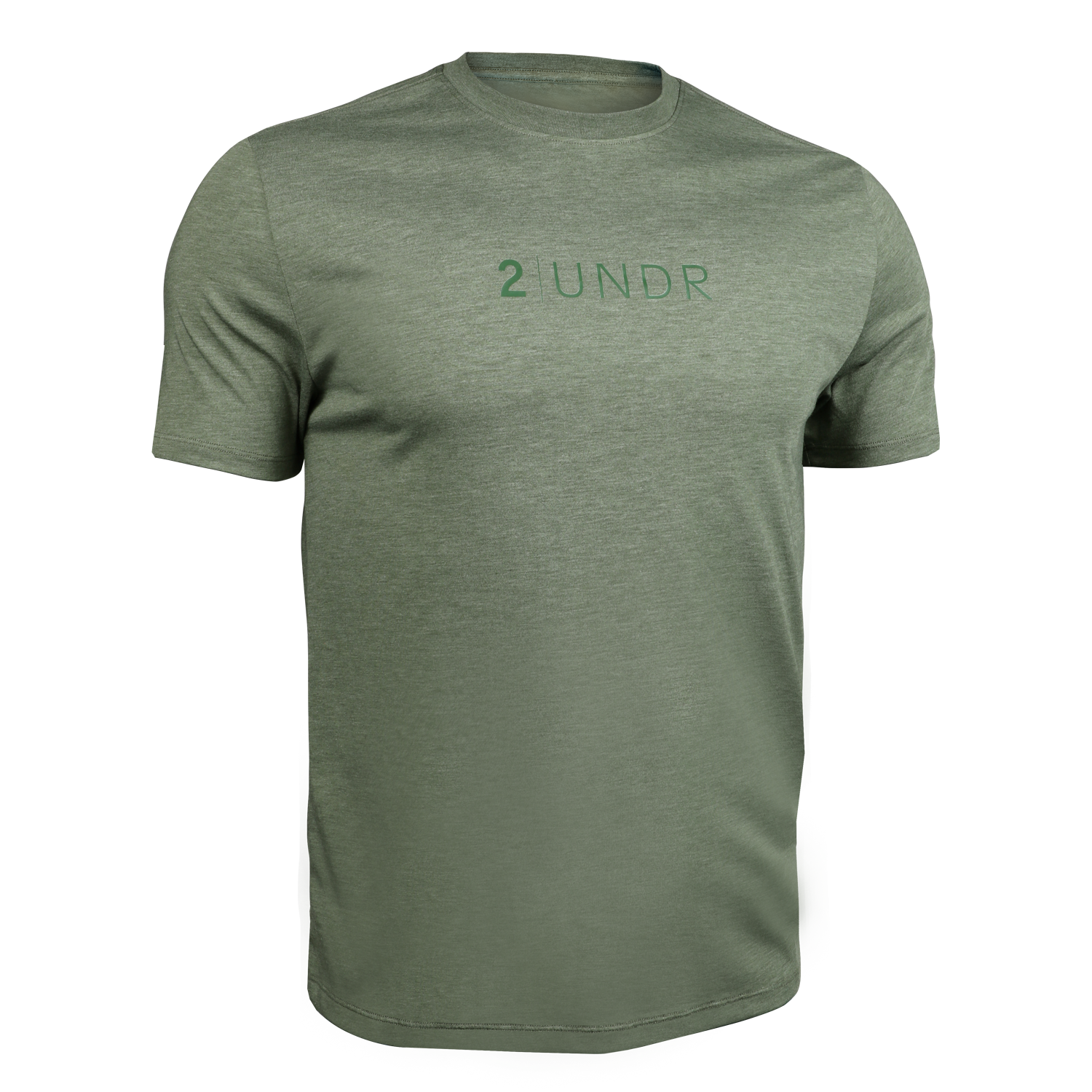 2UNDR All Day Crew Tee - Green front