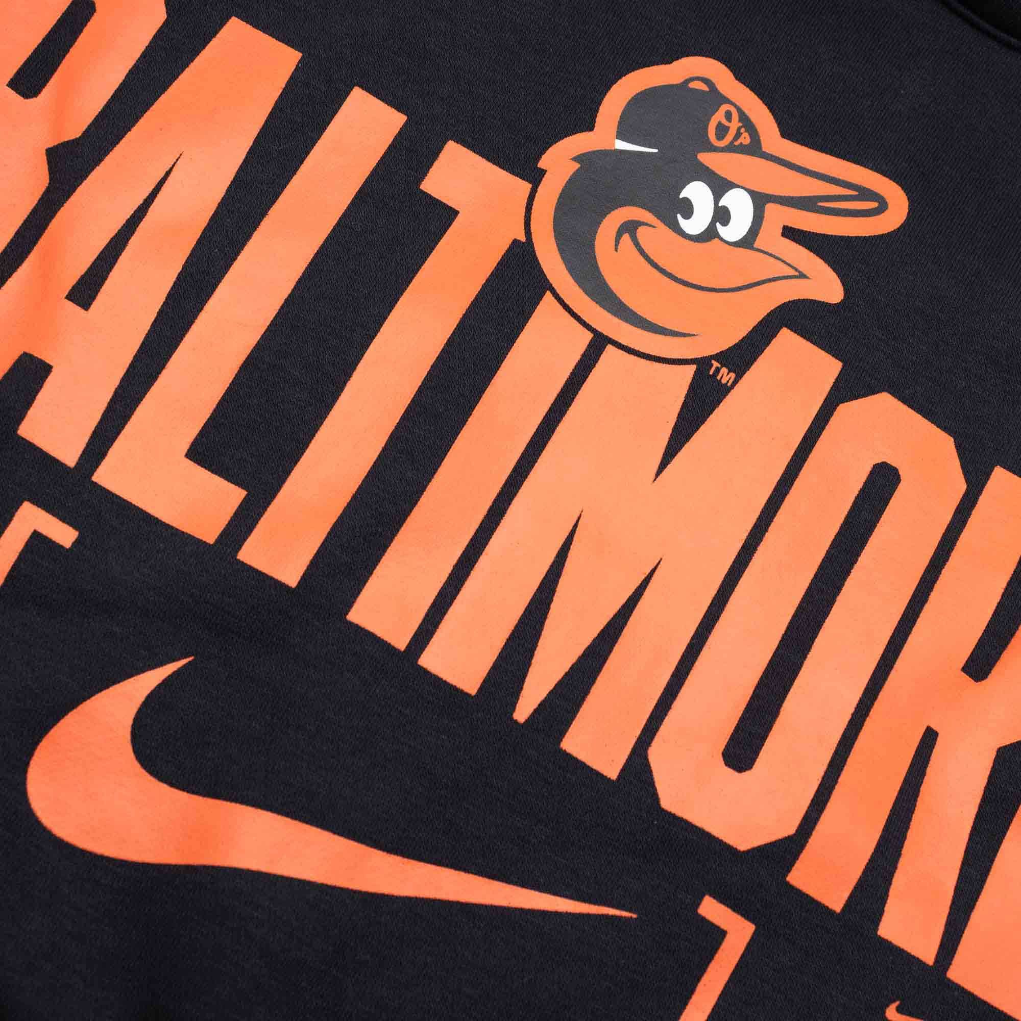Nike Club Slack Hoodie - Baltimore Orioles - Black - chest graphic detail