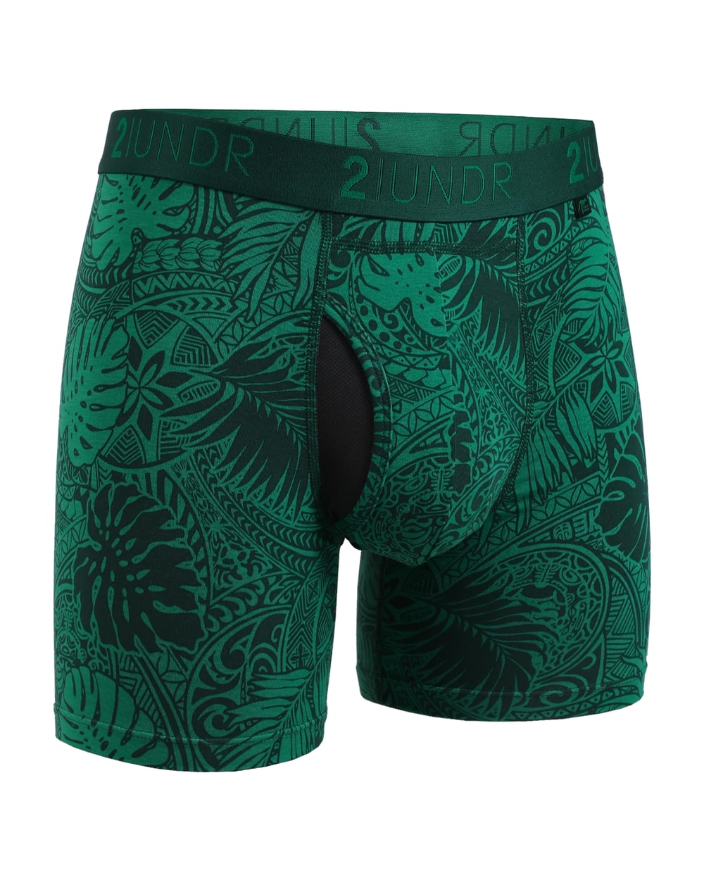 2UNDR Swing Shift Boxer Brief Coastal Green front