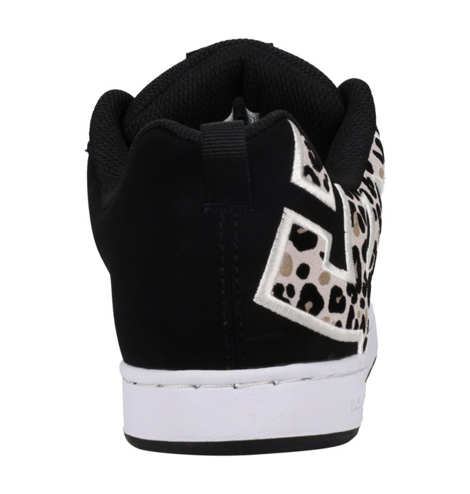 DC Women's Court Graffik Shoes in Black/Leopard