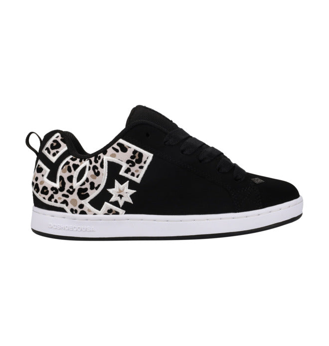DC Women's Court Graffik Shoes in Black/Leopard