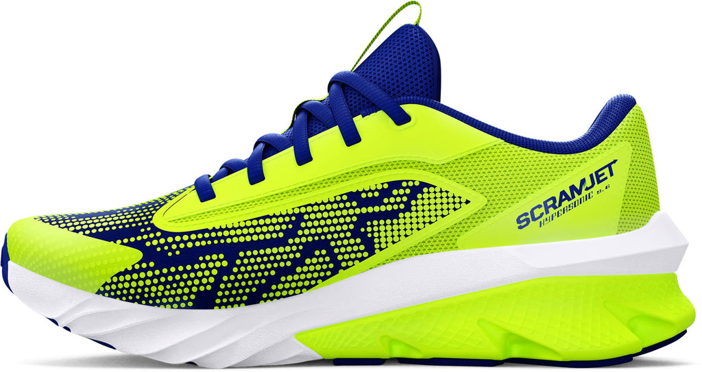 Under Armour Boys' Grade School UA Charged Scramjet 4 Running Shoes Yellow - medial view