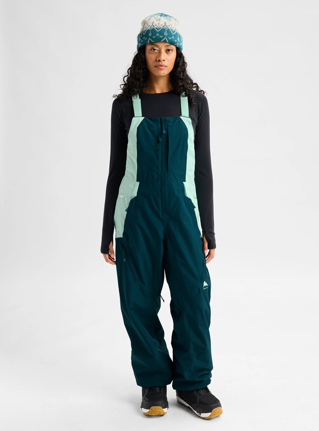 Burton Women's Reserve 2L Bib Pants - ATLANTIC TEAL/SPRING FROST