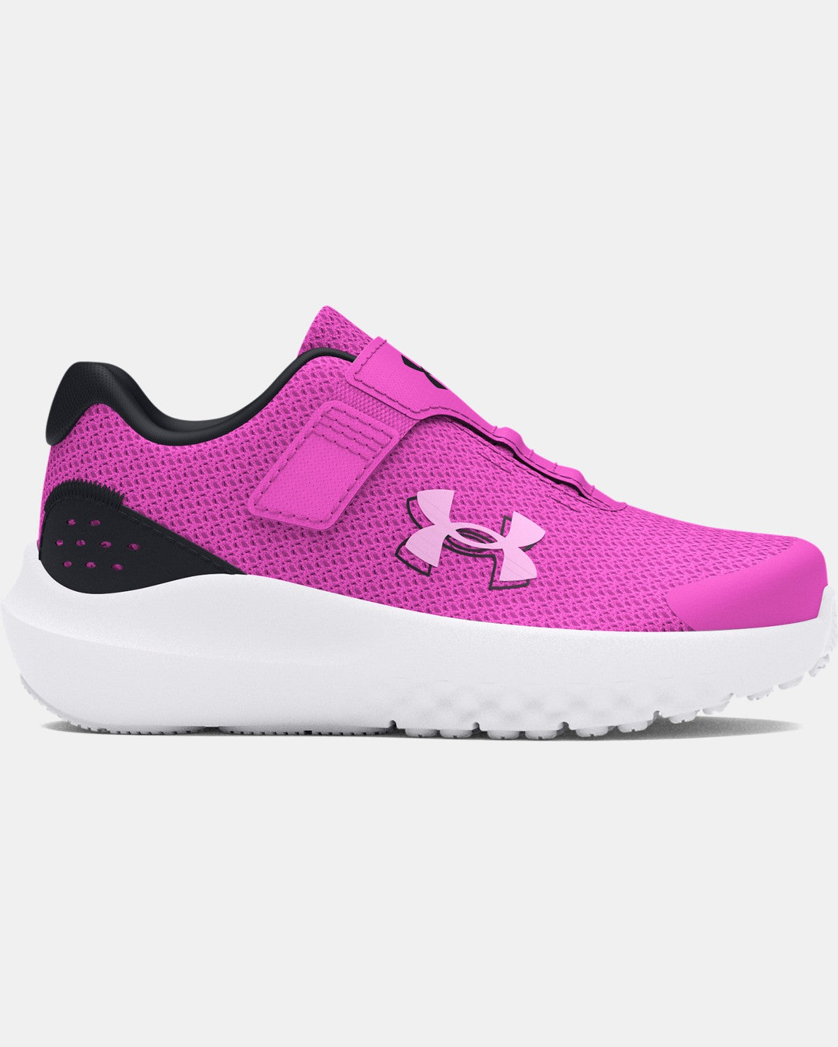 Under Armour Girl's Infant Surge 4 AC Running Shoes - Vivid Magenta/Black/Stellar Pink