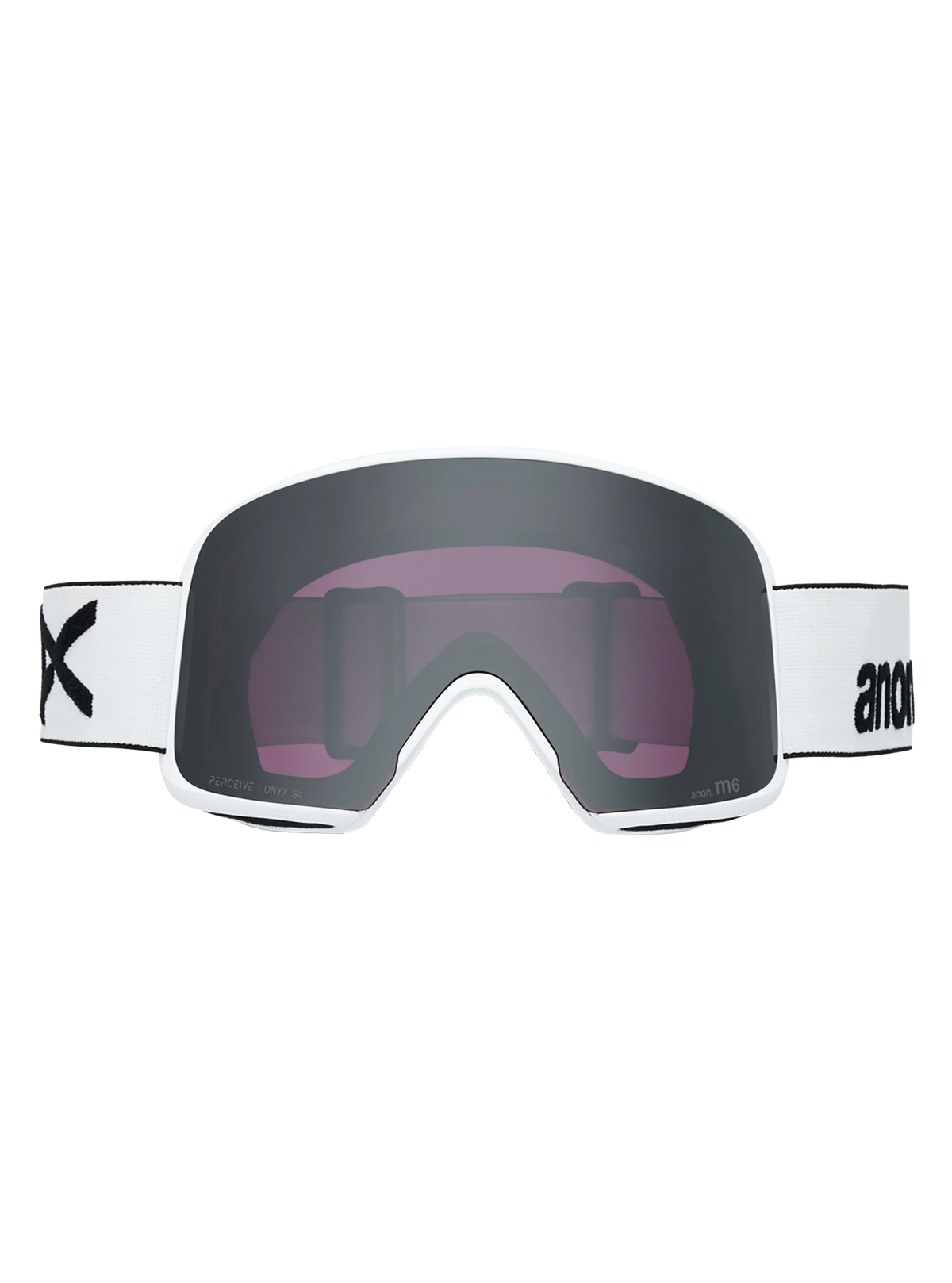 Anon M6 Goggles + Bonus Lens + MFI Face Mask - White/Sunny Onyx, front view