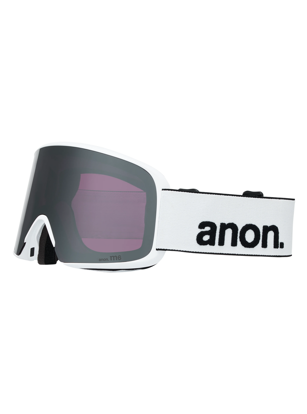 Anon M6 Goggles + Bonus Lens + MFI Face Mask - White/Sunny Onyx, right angled view