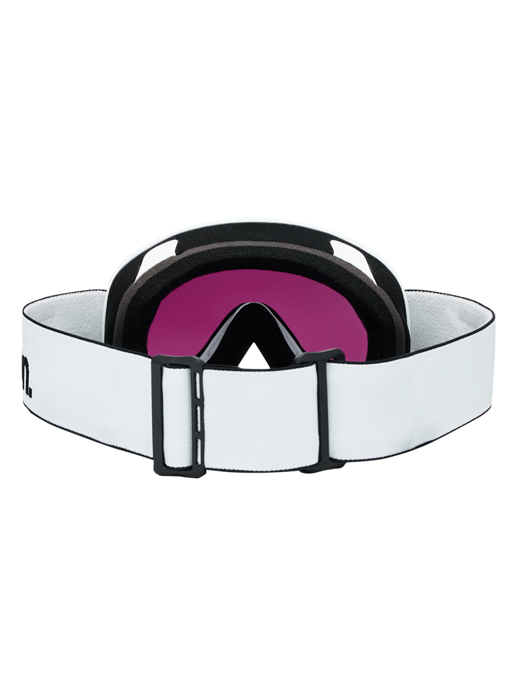 Anon M6 Goggles + Bonus Lens + MFI Face Mask - White/Sunny Onyx, strap and lens back view