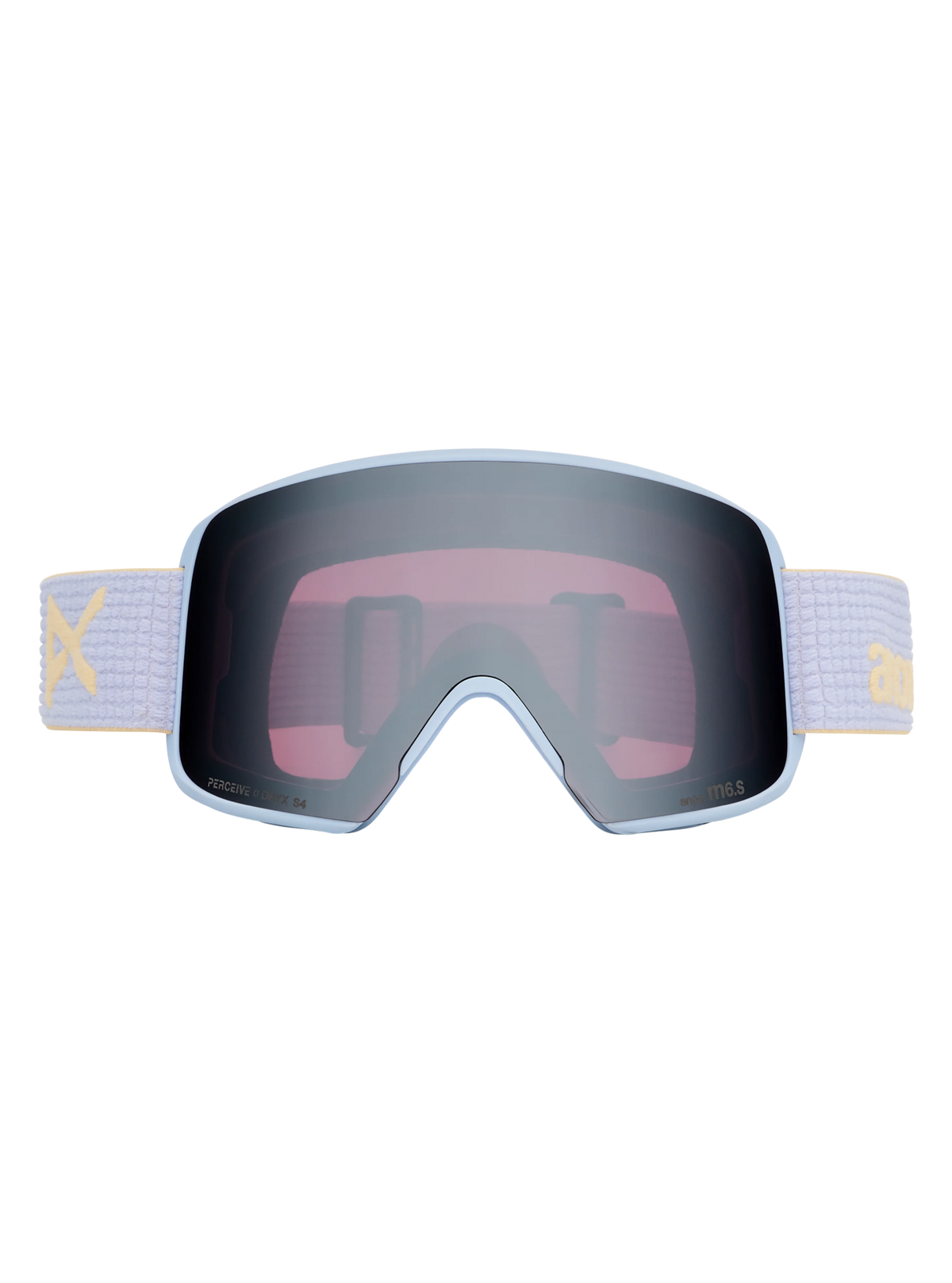 Anon M6S Goggles + Bonus Lens + MFI Face Mask - Airstream Blue/Sunny Onyx, front view