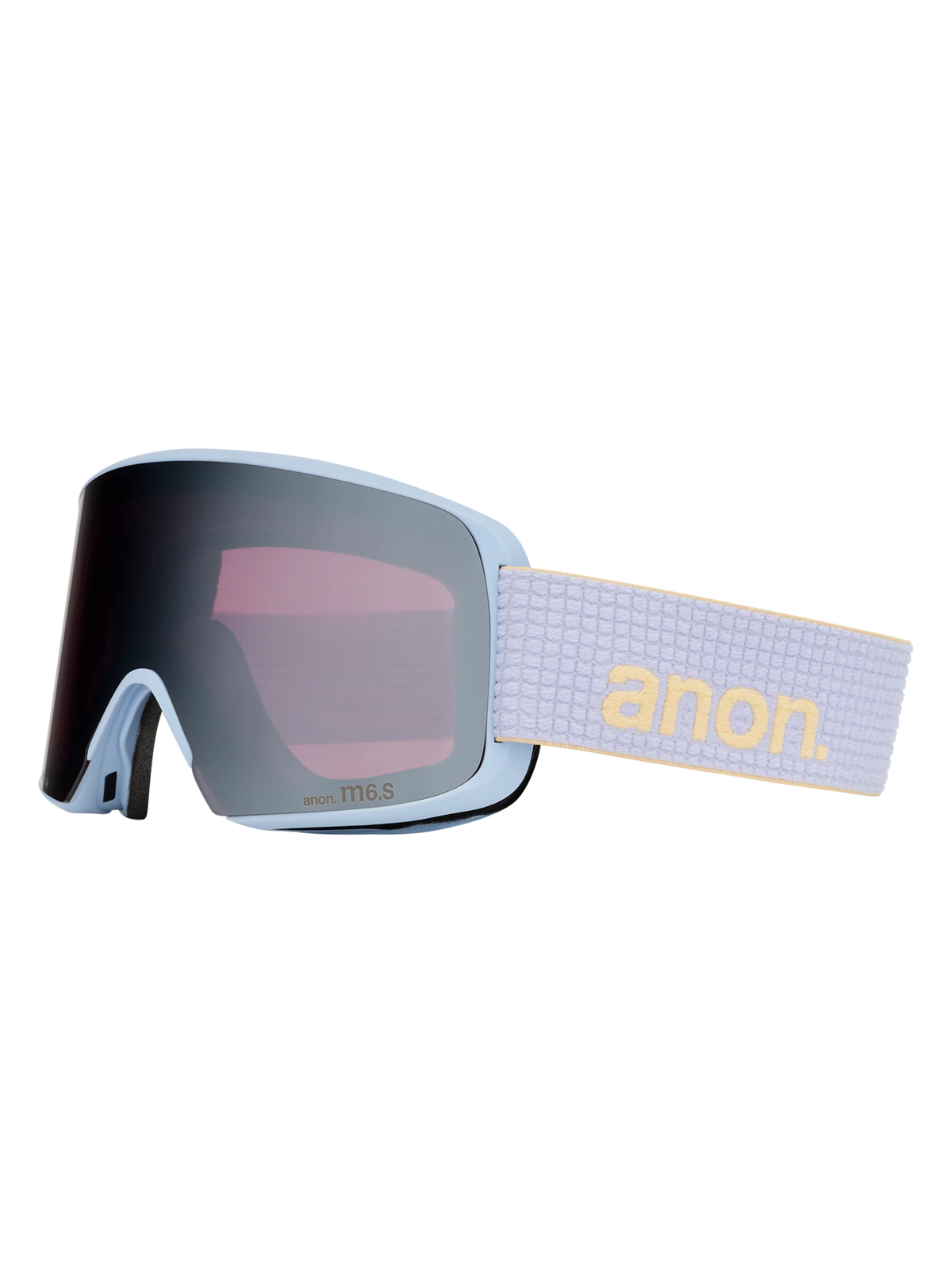 Anon M6S Goggles + Bonus Lens + MFI Face Mask - Airstream Blue/Sunny Onyx, right angled view