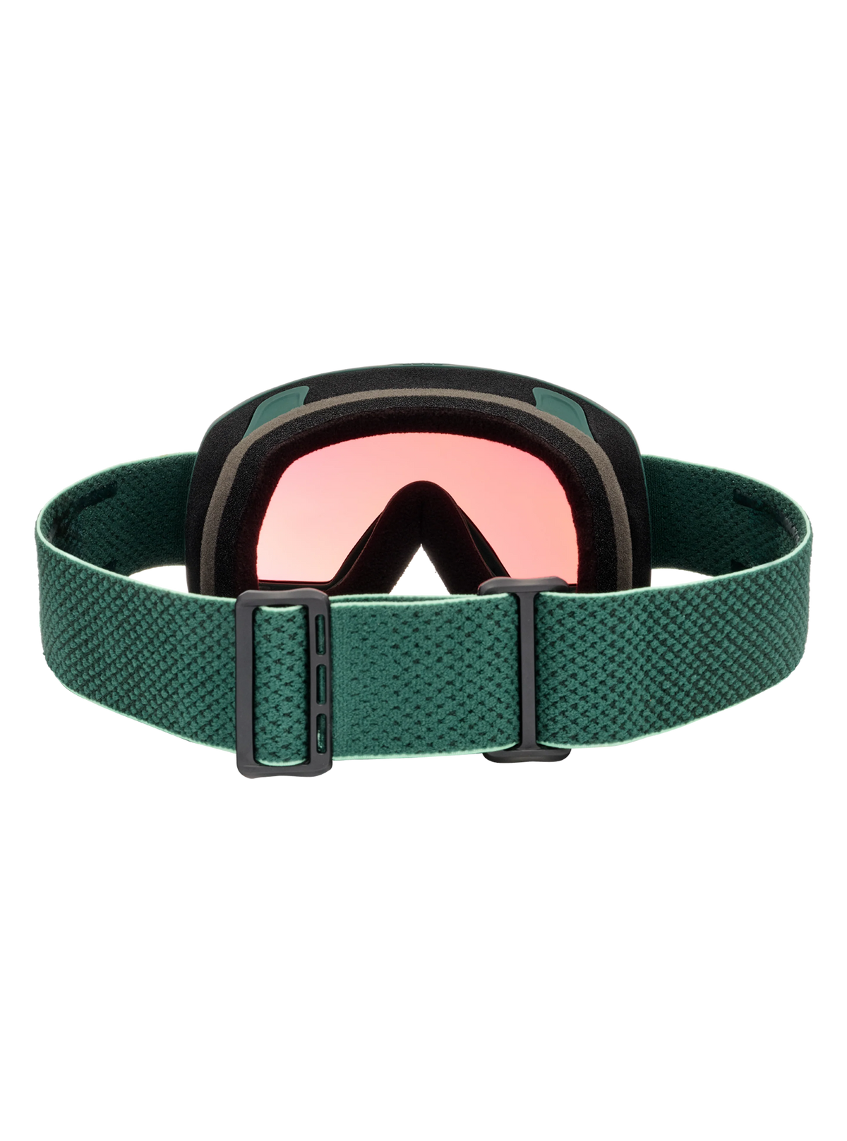 Anon M6S Goggles + Bonus Lens + MFI Face Mask - Brunswick Green/Variable Green, strap and lens back view