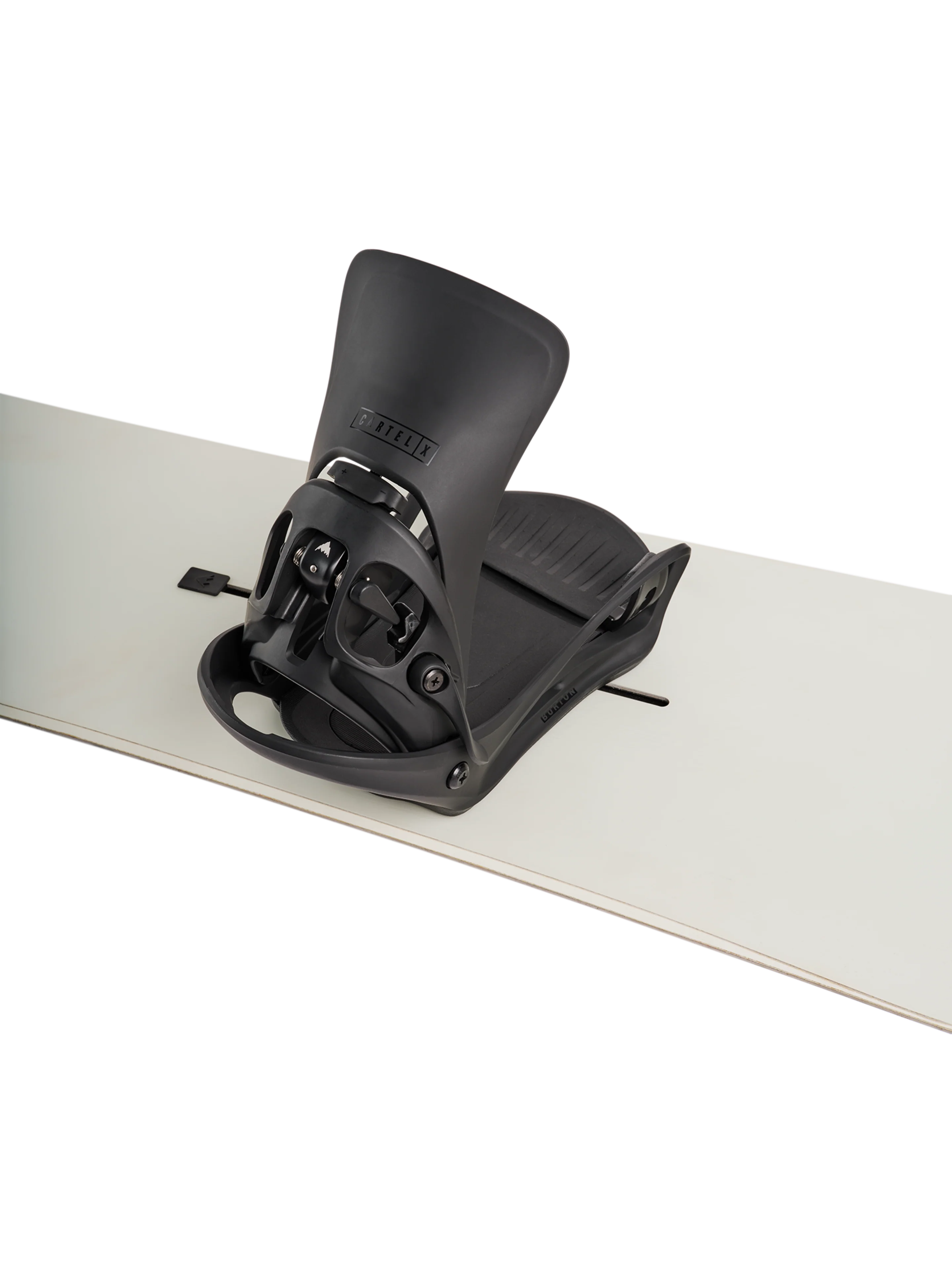 Burton Men's Step On Cartel X Snowboard Bindings - Black - mounted on board