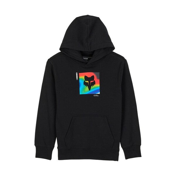 Fox Youth Scans Pullover Hoodie - Black - Front