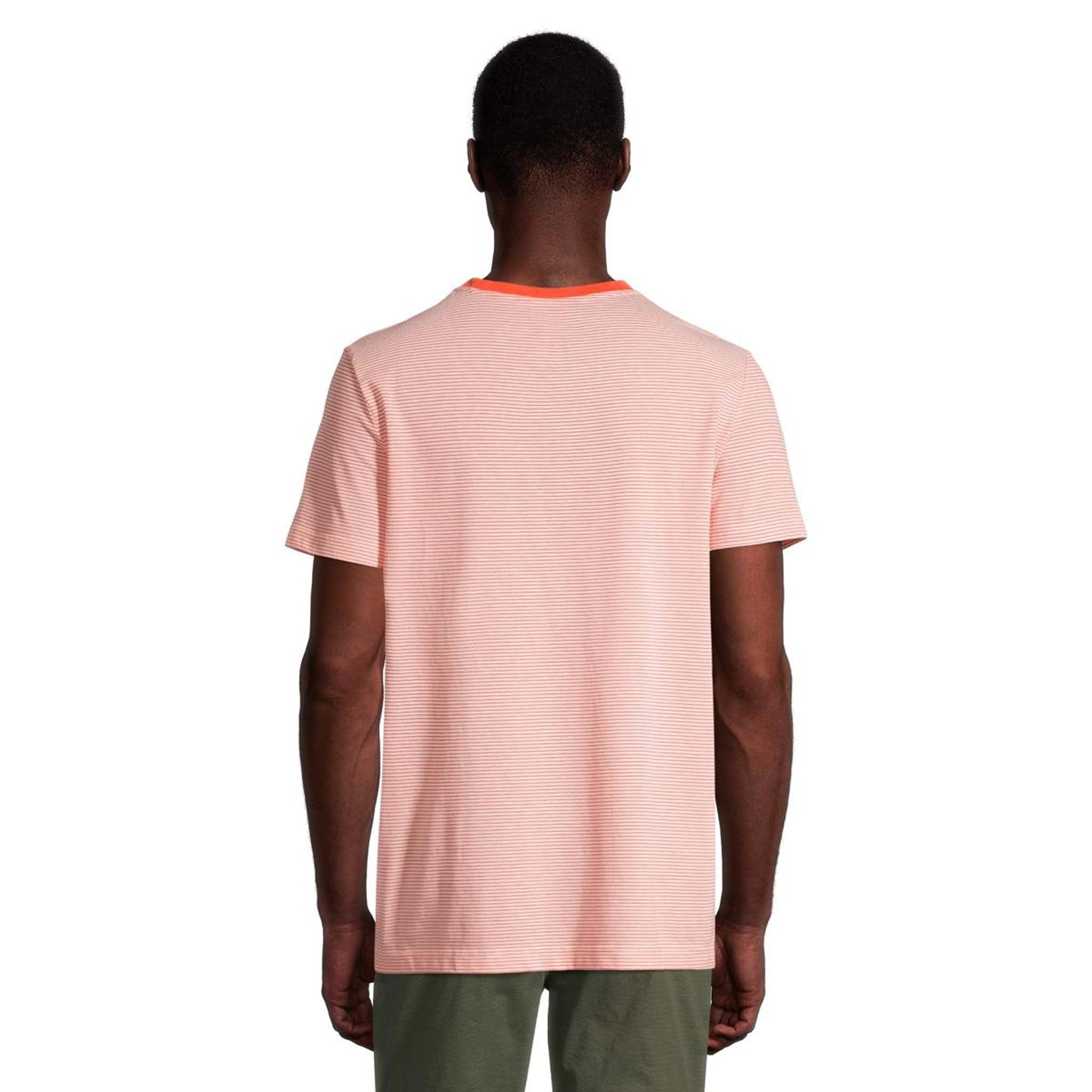 Ripzone Men's Nanoose Stripe Pocket Tee - Camelia - back