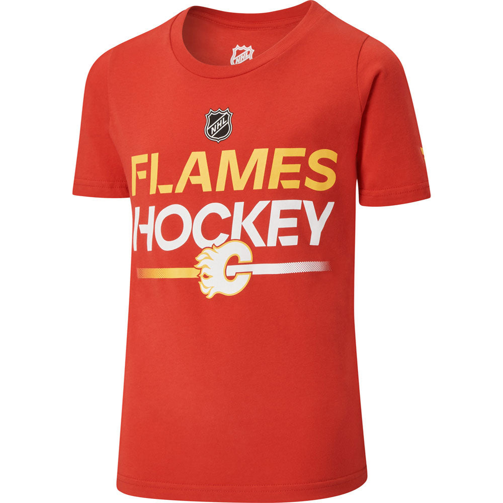 Outerstuff Youth Calgary Flames Authentic Pro Wordmark T-Shirt red - front