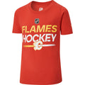 Outerstuff Youth Calgary Flames Authentic Pro Wordmark T-Shirt red - front