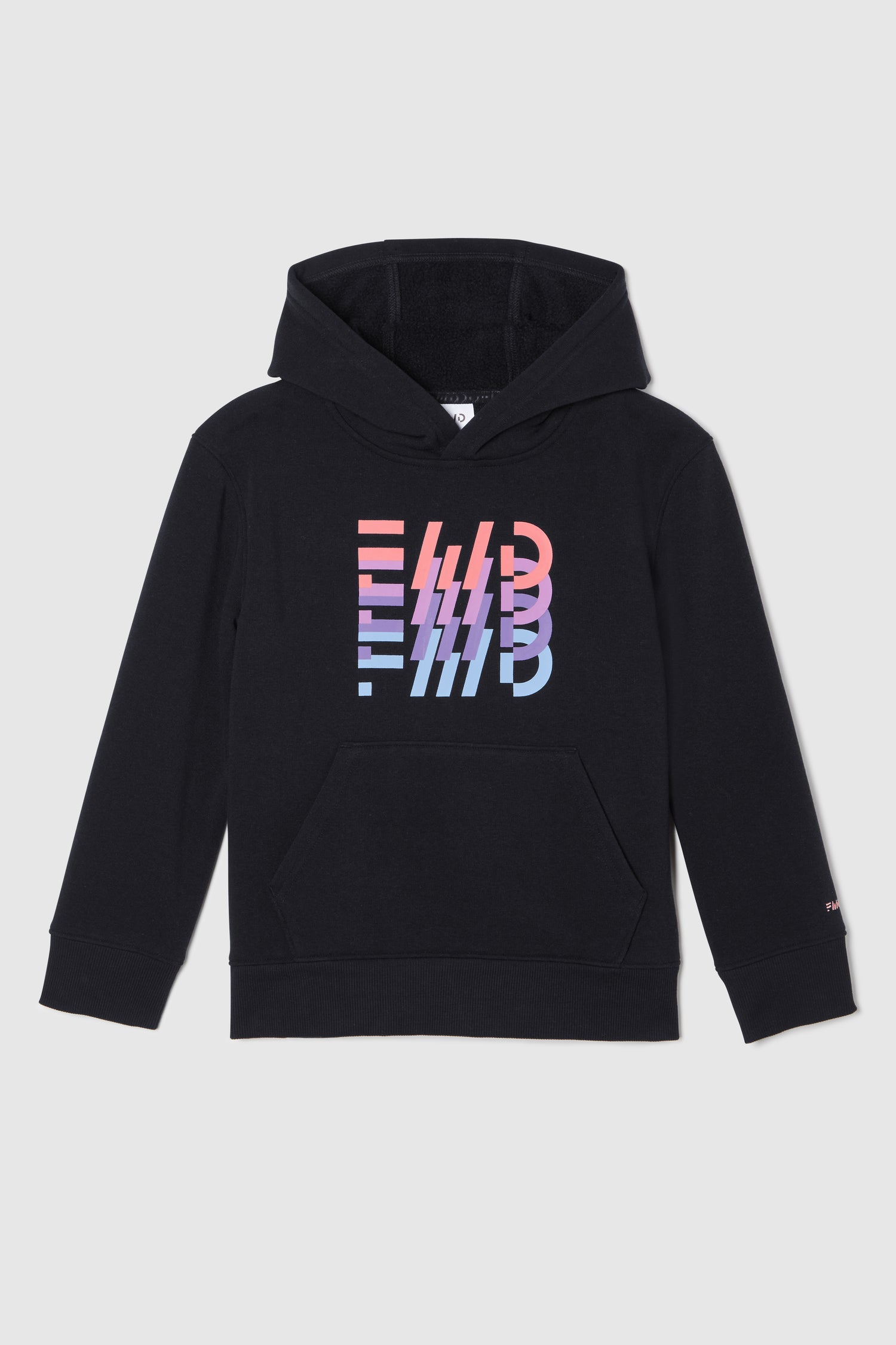 FWD Girl's All Year Pullover Hoodie - Black Beauty, flat lay