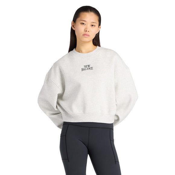 New Balance Women's Linear Heritage Fleece Crew Neck