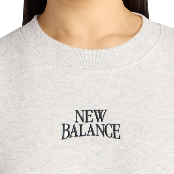 New Balance Women's Linear Heritage Fleece Crew Neck
