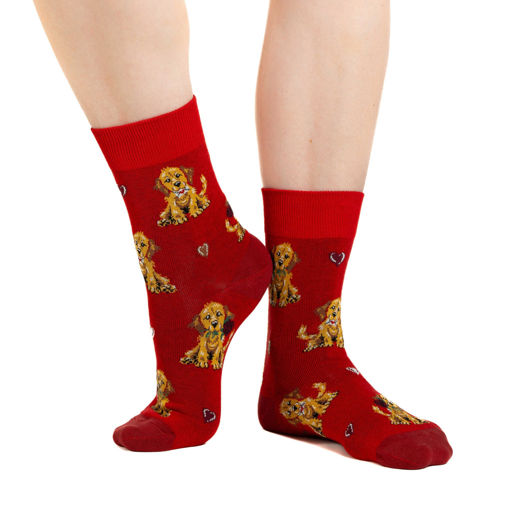 Good Luck Sock Puppy Love Socks worn