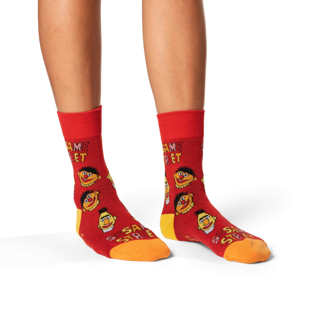 Good Luck Sock Women's Sesame Street, Bert and Ernie Faces Socks
