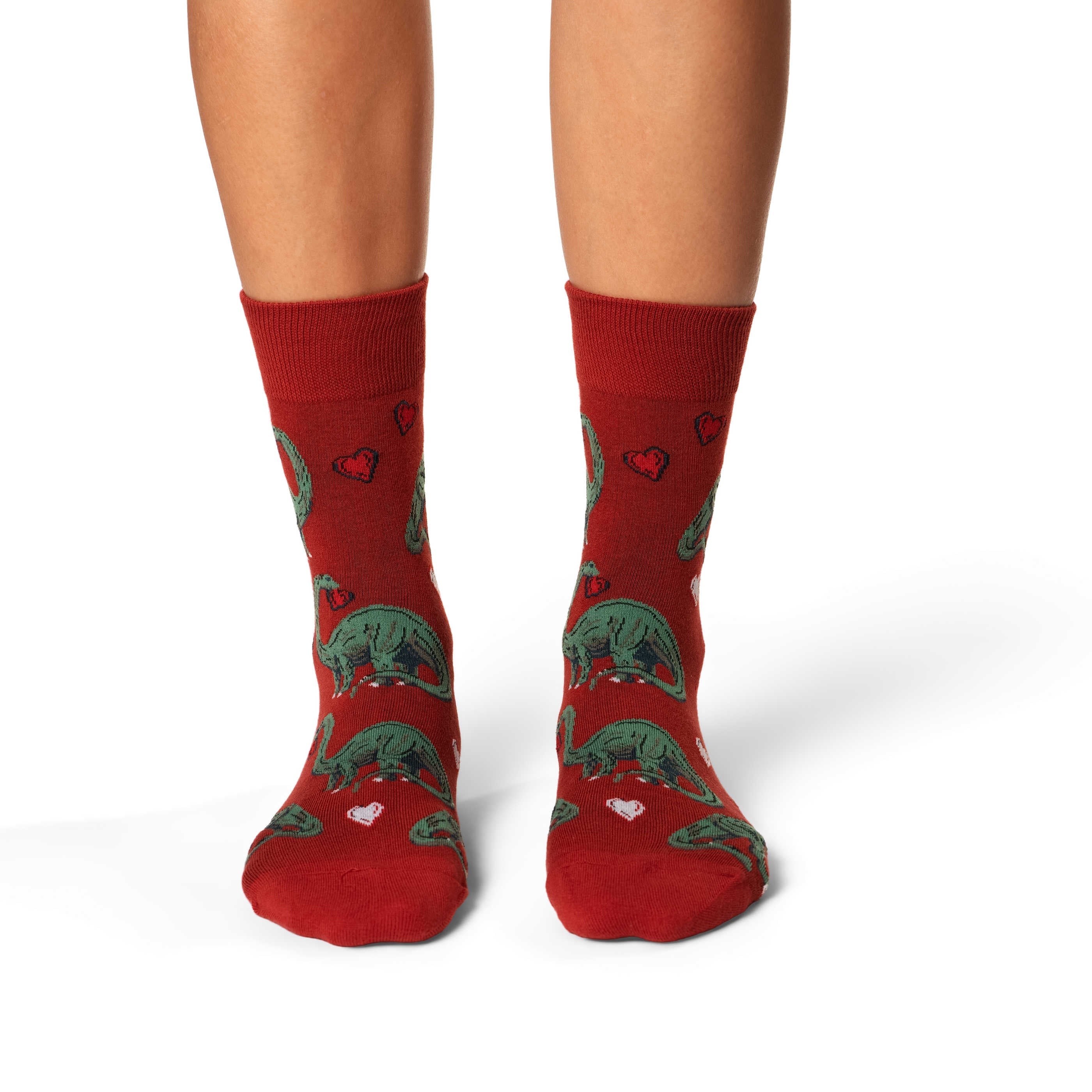 Good Luck Sock Women's Valentine's Day Dinosaurs Socks