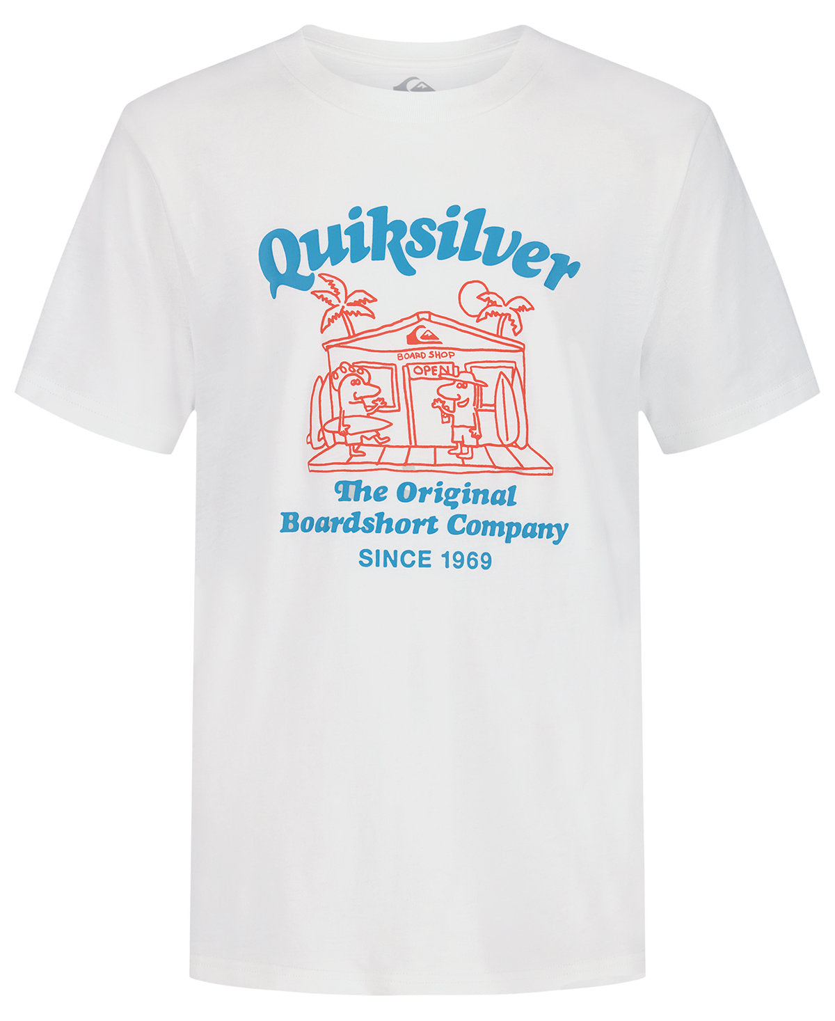 Quiksilver Boys' Shoppe Short Sleeve T-Shirt - Off White - front