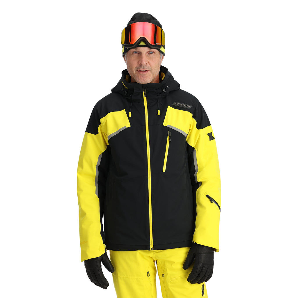 Spyder Men's Leader Jacket - Acid Yellow - front